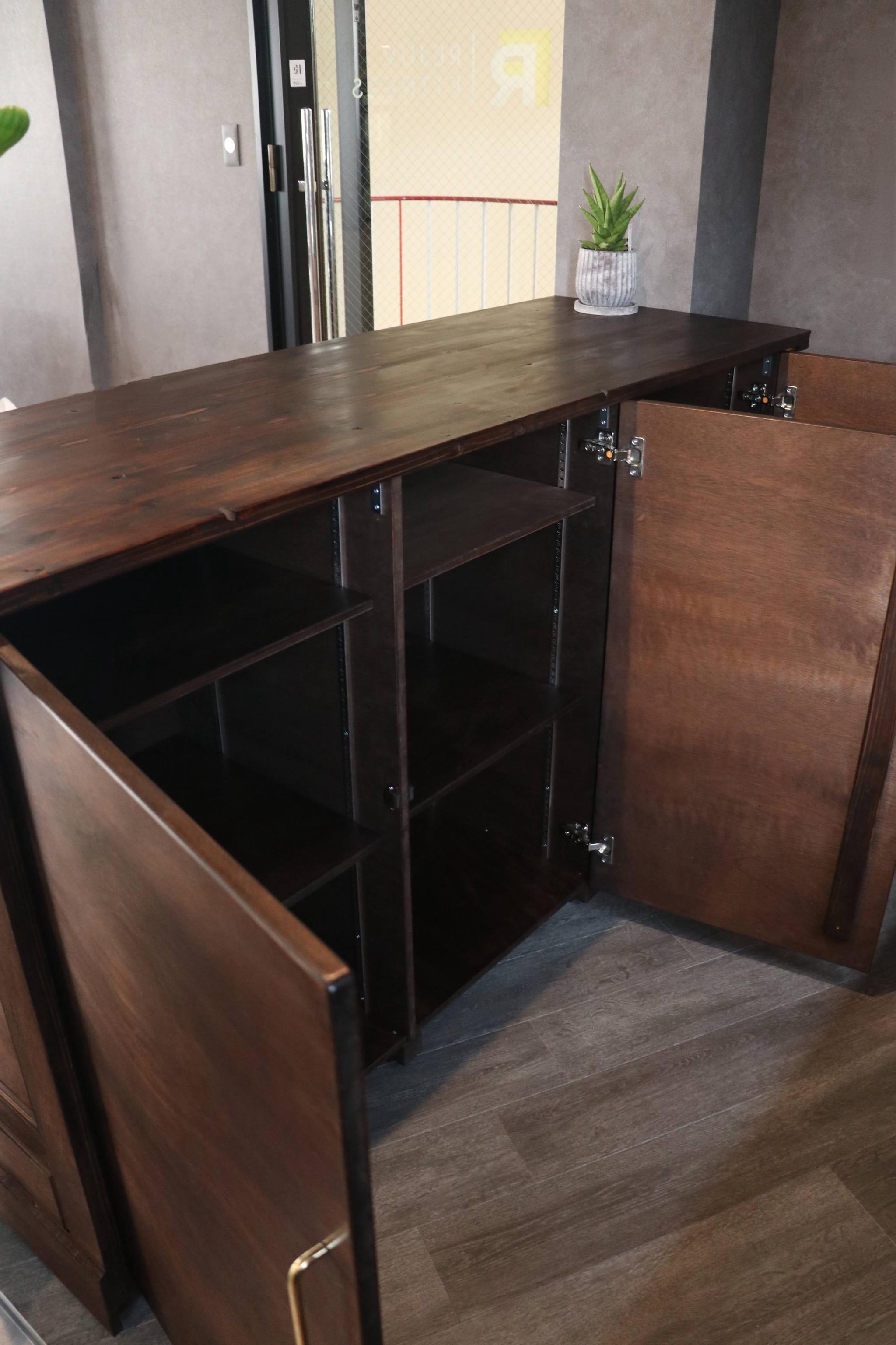 受付けカウンター アンティークカウンター レジ台 キャッシャー バーカウンター 受付  ディスプレイ 店舗什器 | 7枚目